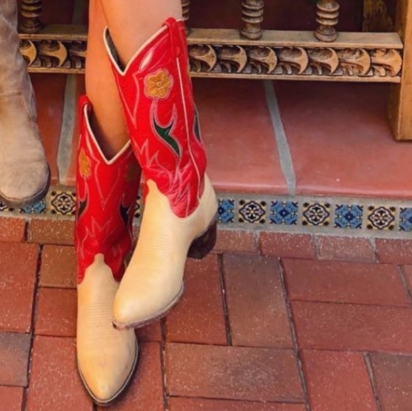 Ralph Lauren Selene Rare Vintage Leather Rodeo Cowgirl Western Heeled Boots Sz 9 - Picture 2 of 16